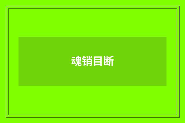 魂销目断