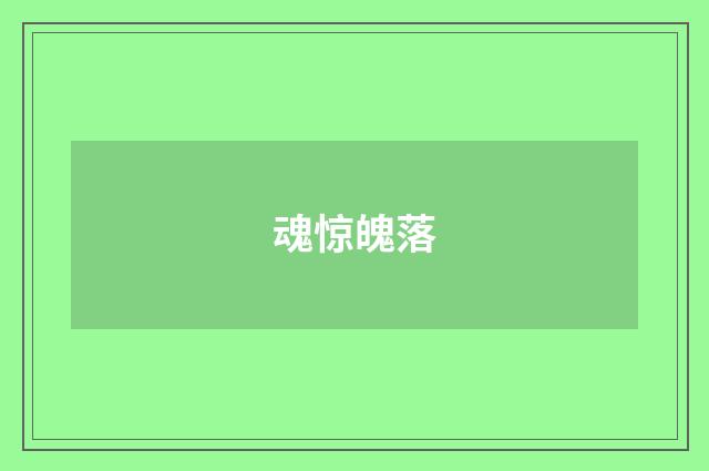 魂惊魄落
