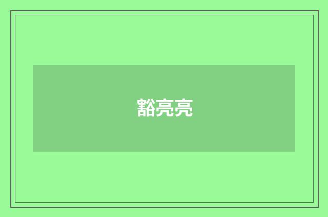 豁亮亮