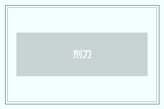 剂刀
