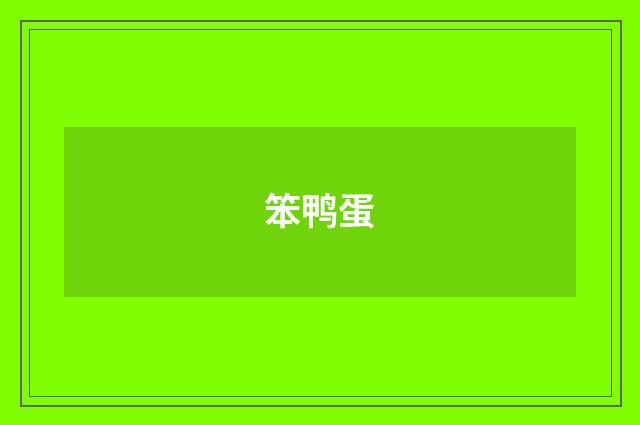 笨鸭蛋