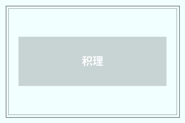 积理