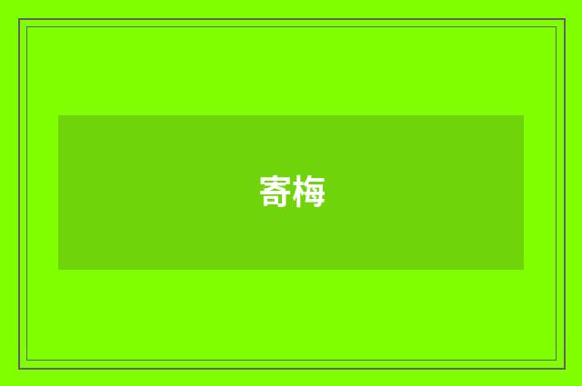 寄梅