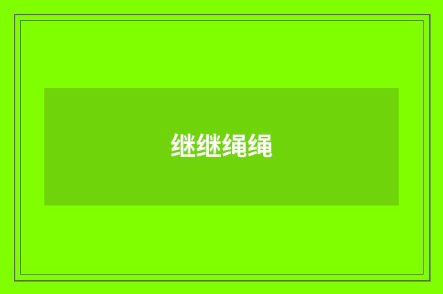 继继绳绳