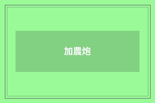 加農炮