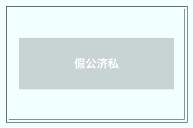 假公济私