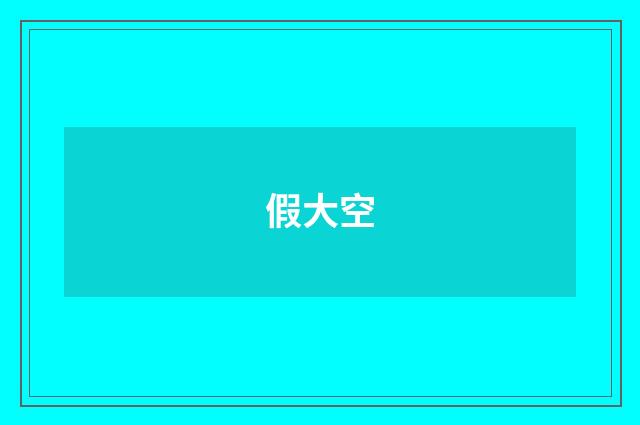 假大空