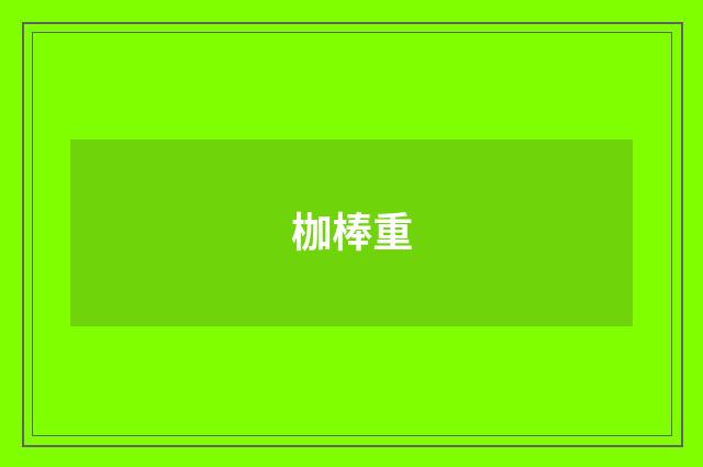枷棒重