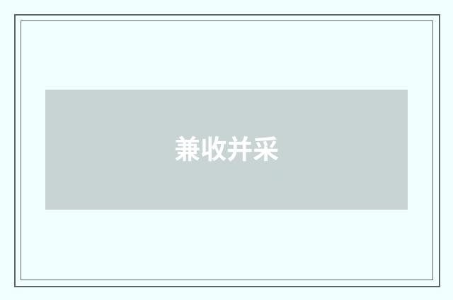 兼收并采