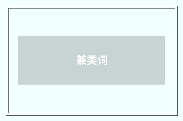 兼类词