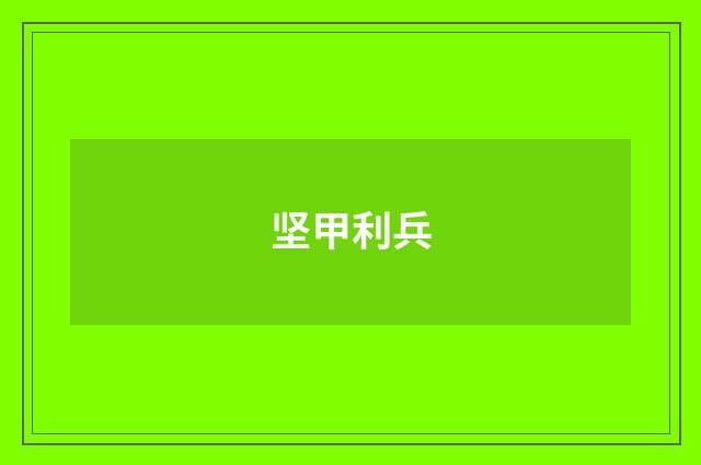 坚甲利兵