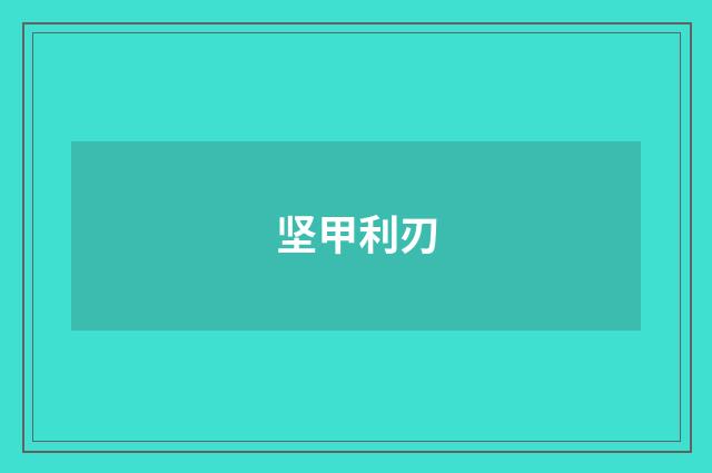 坚甲利刃