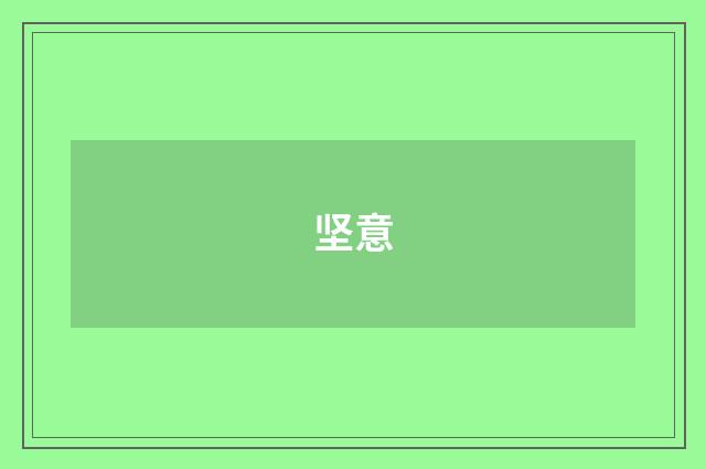 坚意