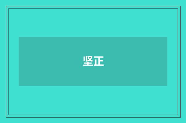 坚正