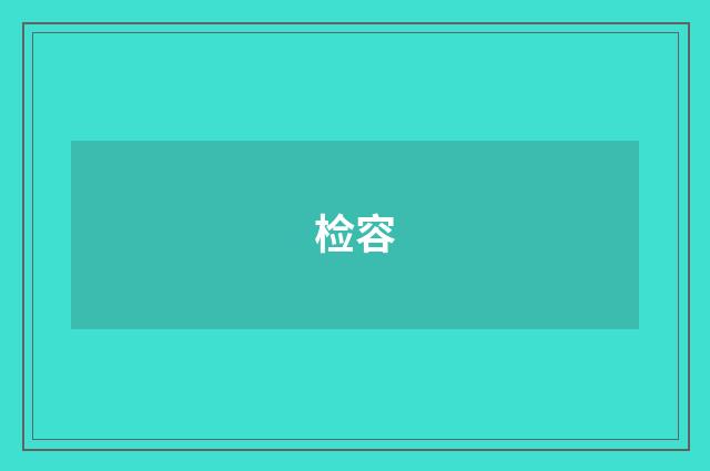 检容
