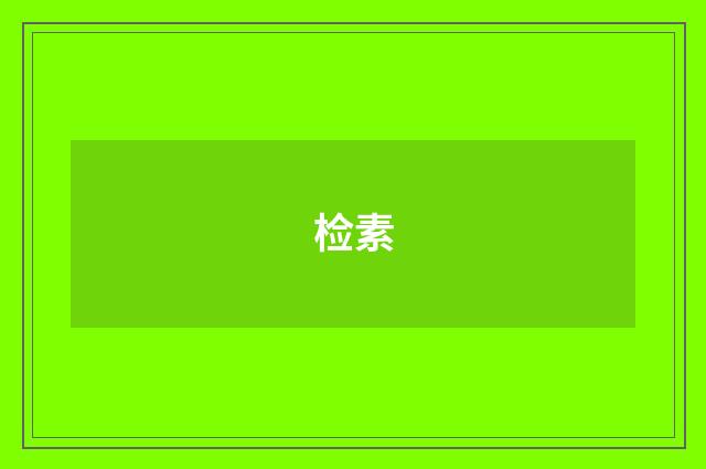 检素