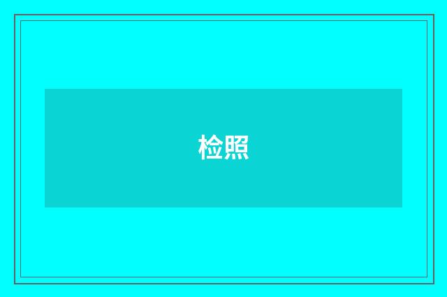 检照