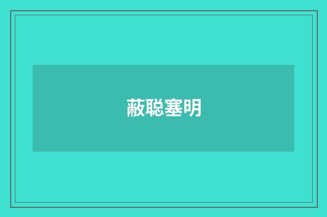 蔽聪塞明