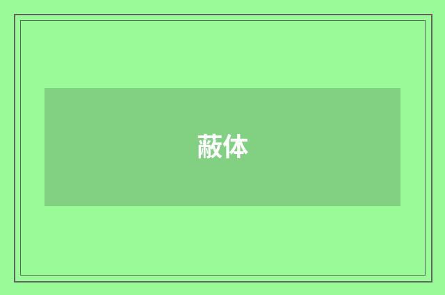 蔽体