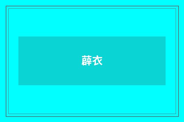 薜衣