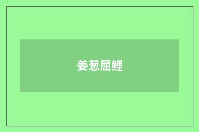 姜葱屈鲤