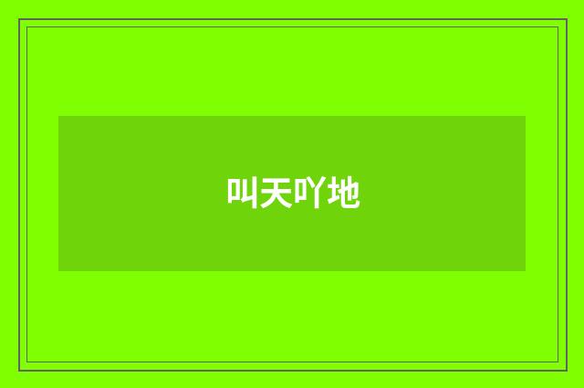 叫天吖地