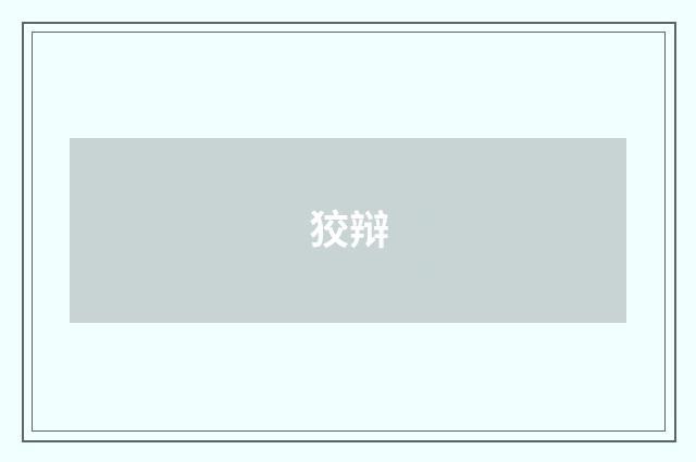 狡辩